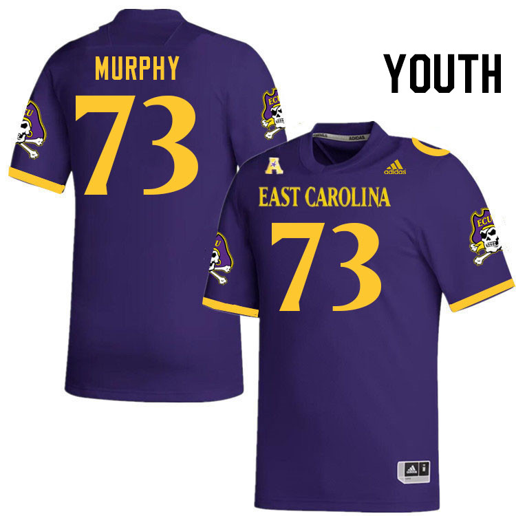 Youth #73 Owen Murphy ECU Pirates College Football Jerseys Stitched Sale-Purple - Click Image to Close